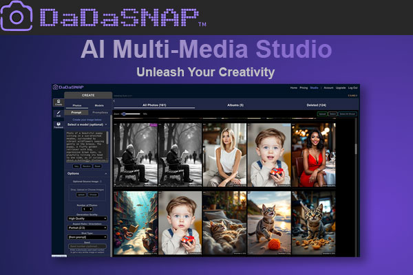 Image Processing Studio DaDaSNAP - AI Multi-Media Studio - Image & Video Creator